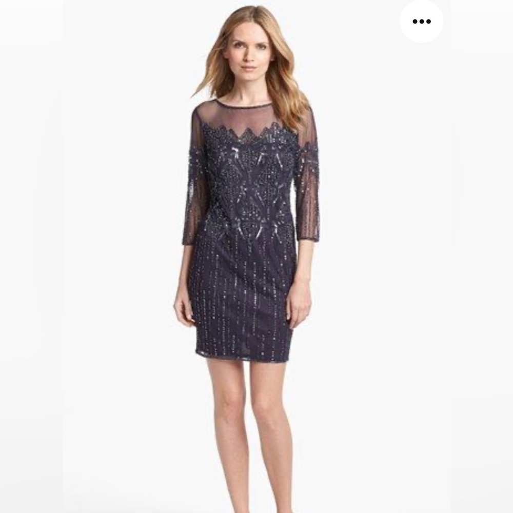 NWT PISARRO NIGHTS SLATE DRESS, 10